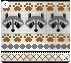 a cross stitch pattern with different designs on it