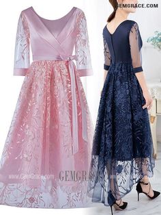 10% off now|Free shipping world-wide. Elegant Fall Tea Length Wedding Guest Dress With Embroidery at GemGrace. Click to learn our pro custom-made service for wedding dress, formal dress. View #WeddingGuestDresses for more ideas. Spring Floral Embroidery Mother Of The Bride Dress, Embroidered Mother Of The Bride Dress For Spring, Knee-length Tea Length Dress For Wedding And Prom Season, Elegant Tea-length Fall Dress, Elegant Spring Tea-length Floral Dress, Fitted Floral Embroidery Tea-length Midi Dress, Fitted Floral Embroidered Tea-length Dress, Elegant Floral Print Tea-length Midi Dress, Spring Mother Of The Bride Knee-length Dress