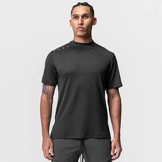 Petrelsay Summer Gym Mens?Quick Dry Running Sport Compression T Shirt Man Workout Tee Fitness Short Sleeve Undershirt Tops Casual Clothes Man Workout, Summer Gym, Compression T Shirt, Tops Casual, Casual Clothes, Sport Running, Workout Tee, Mens Casual Shoes