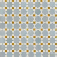 an abstract tile pattern with yellow and blue squares