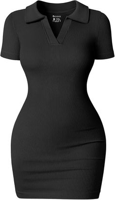 Amazon.com: OQQ Women's Mini Dresses Sexy Ribbed Short Sleeve Tummy Control Bodycon Mini Dress Beige : Clothing, Shoes & Jewelry Mom Daughter Outfits, Body Con Dress Outfit, Modest Casual Outfits, Short Bodycon Dress, Cute Dress Outfits, Effortlessly Chic Outfits, Looks Party, Ribbed Dress