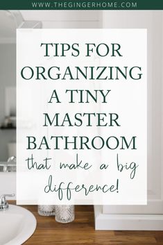 7 Tiny Master Bathroom Design Tips Small Master Bath Storage Ideas, How To Maximize Small Bathroom Space, Small Master Bath Organization, Make A Small Bathroom Look Bigger, Tiny Master Bath Ideas, Really Small Bathroom Ideas, Making Small Bathroom Look Bigger, Small Bathroom Cabinet Ideas, Small Bathroom Makeup Storage Rustic