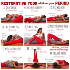 a woman is doing yoga poses on her stomach and back, with the instructions for how to