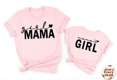 Mama's Girl Shirt, Girl Mama Shirt,  Mommy And Daughter, Mommy And Me Shirt Set, Shirt Matching Set - New Mom Shirt, Matching Natural Shirts ✧ All of the t-shirts and bodysuits at our shop are made of 100% certified pure organic cotton. Elegant t-shirt with round neckline and short sleeves. The loose fit and softness of the cotton gives you freedom of movement. ✧Our sweatshirts are very soft, cute and lightweight, bound to keep you warm. Kid's unisex cotton blouse made of cotton with elastic at the neckline, waist and sleeves. The blouse is thick (300 g m2) and is made of fine cotton mixed with polyester for durability when washed. A product with uncompromising high quality and style that creates a feeling of comfort and freedom. ✧ Processing time: ✧ Made to Order ✧Please allow 1-3 busines Mommy And Daughter, New Mom Shirt, Mommy And Me Shirt, Shirt Girl, Girl Shirt, Cotton Blouse, Mama Shirt, New Mom, Mom Shirt