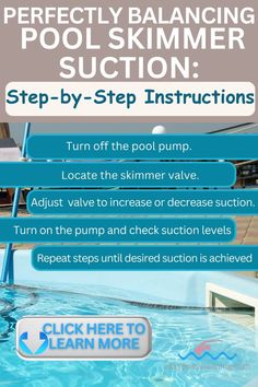 the instructions for how to use an above ground pool