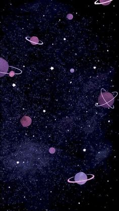 an image of planets in the night sky