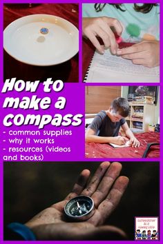 the cover of how to make a compass book with pictures of people working on it