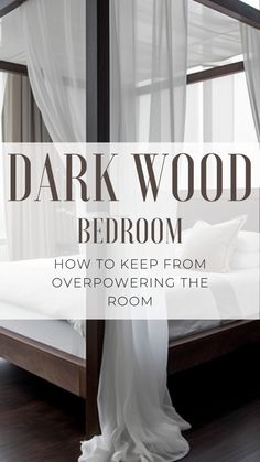 dark wood bedroom how to keep from overcrowing the room