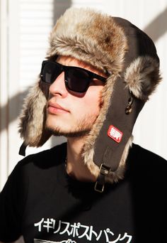 Japanese Style Trapper Hat - Faux Fur Bomber Russian Hat Ushanka Mens Womens… Japanese Hat, Short Brim Hat, Military Shorts, Russian Hat, Aviator Hat, Types Of Hats, Trapper Hat, Hip Hop Outfits