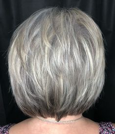 Grey Bobs, Stacked Hairstyles, Gray Hair Styles, Short White Hair, Gorgeous Gray Hair, Silver Highlights, Gray Hair Cuts, Grey Hair Styles For Women, White Highlights