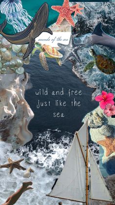 the words wild and free just like the sea