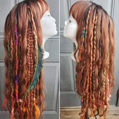 Hair Wrap Designs, Hippie Dreadlocks, Hippie Dreads, Hippie Braids, Hair Movement, Graduated Bob Haircuts, Dread Locks, Butterfly Haircut, Graduated Bob