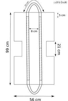 a drawing of a door handle with measurements for the length and width, including 5 cm