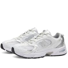 Running Silhouette, Heritage Fashion, White Silver, New Balance, Sneakers, Silver, White, Quick Saves