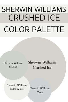 the cover of shewin williams's crushed ice color palette, featuring three circles