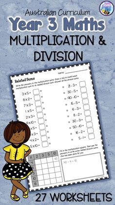 the australian curriculum year 3 maths and division worksheet