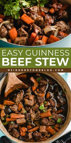 Celebrate St. Patrick's Day with a rich, savory Beef and Guinness Stew recipe! This easy, hearty dish features sauteed bacon and tender beef, slow-cooked in Guinness for incredible flavor. Save this Guinness beef stew recipe for a festive and easy St. Patrick's Day dinner!