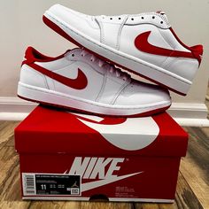 Jordan 1 Retro Og Low University Red Cz0790 161 Size 11 Brand New We Only Sell 100% Authentic Shoes. We Ship Fast! Usually Within 24 Hours Of Cleared Payment. We Are A Trusted Buyer And Seller. Please Ask All Questions Prior To Purchase. Red Skate Shoes With Perforated Toe Box For Sports, Red Skate Shoes For Sports With Perforated Toe, Red Basketball Shoes With Perforated Toe Box, Red Basketball Shoes For Sports, Red Custom Sneakers For Sports With Perforated Toe Box, University Red Low-top Jordan Shoes, Casual Low-top Sneakers With Red Accents, Sporty Low-top Sneakers With Red Accents, Low-top Sneakers With Red Accents And Sole