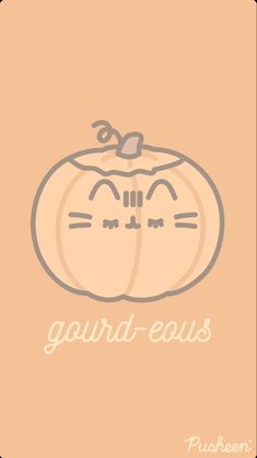 a pumpkin with the words gourd - eaus written on it