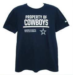 a t - shirt with the words property of cowboys printed on it and a star