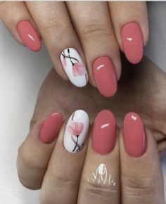 Tulip Nails, Nails Art Designs, Pretty Nail Art Designs, Makijaż Smokey Eye, Nails 2023, Spring Nail Art, Trendy Nail Art, Floral Nails