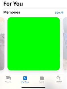 an iphone screen with the text, what do you want for you? memories see all