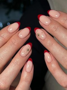 24 Gorgeous Red Christmas Nails for a Major Festive Makeover | Everygirl Edit Red Tip Nails, Red Summer Nails, Summer Nails 2024, Red Christmas Nails, Studded Nails, Hot Girl Summer, Red Nail Designs, Red Nail, Festival Nails