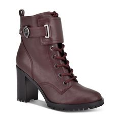 Size: 5.5 Size Type: Regular Style: Bootie Width: M Color: Maroon Pattern: Solid Occasion: Casual Details: Buckle Accent Boot Height: 4 Heel Type: Block Heel Height: 3 Shaft Size: Ankle Toe Type: Round Insole Material: Man Made Lining Material: Man Made Outsole Material: Man Made Upper Material: Man Made Care Instructions: Spot Clean Only Shoe Information: New In Box Sku: 510800049 Mpn: Twprussia2 - Please Note: - All Images Are Stock Images. Colors May Vary Slightly Tommy Hilfiger Heels, Tommy Hilfiger Rain Boots, Rugged Fashion, Black Hiking Boots, Lug Sole Booties, Tommy Hilfiger Boots, Brown Block Heels, Suede Chukka Boots, Heeled Rain Boots