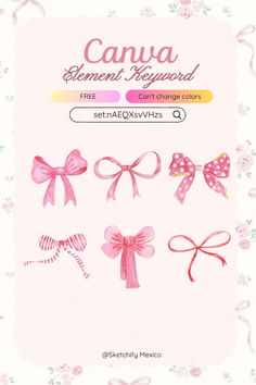 an image of pink bows and ribbons on a white background