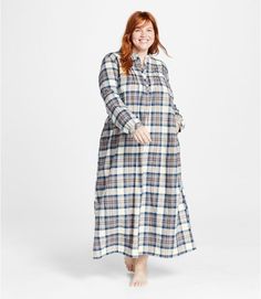 Women's Scotch Plaid Flannel Nightgown | Pajamas & Nightgowns at L.L.Bean Flannel Nightgown, Curvy Style, Linen Fashion, Scottish Plaid, Women's Sleepwear, Nightgowns For Women, Nightgowns, Cotton Flannel, Sleepwear Women