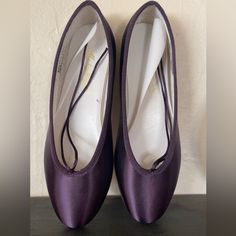 These Are Gorgeous Ballet Shoes That Were White And Dyed To A Stunning Plum Color. The Inside Lining Has Come Up But With Shoe Glue It Can Be Set Back Into Place Or Removed. Michelangelo Created Exclusively For David’s Bridal. Size 11 Only Never Worn And Still In Box. Jelly Shoes, Plum Color, Walker Boots, Blush Makeup, Rain And Snow Boots, Boot Sandals, Sneaker Shopping, Snow Boots, Trending Accessories