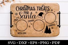 christmas treats for santa svg dxf eps png