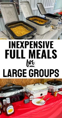 Inexpensive Full Meals For Large Groups - Food For A Crowd Meals To Make For Large Groups, Easy Large Group Meals, Potluck Lunch Ideas, Make Ahead Lunch Ideas, Meals For Large Groups, Large Party Food, Crowd Meals, Make Ahead Lunch, Lazy Dish