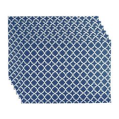 a blue and white rug with an intricate pattern