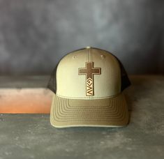 Luke 8:40-56 "God is Greater than the Highs or Lows Hat, laser engraved on genuine leather. Description 112 BEST SELLER Richardson 6 Panel Cotton Twill Front Panels & Visor Mesh Back Panels Pro Crown with Buckram-fused Front Panels Contrast Stitching On Bill Only Pre-curved PE Visor With Eight Rows of Stitching Adjustable Plastic Snapback Closure Mid-Pro One Size Fits Most Luke 8, Leather Patch Hat, Patch Hat, Leather Cross, Greater Than, Leather Patches, Contrast Stitch, God Is, Trucker Cap