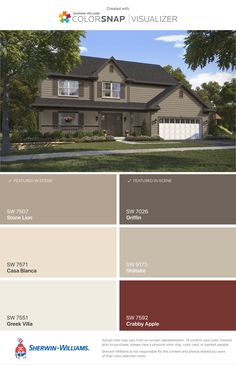 the exterior color scheme for this house