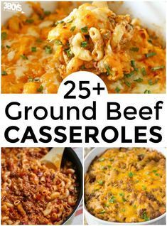 25 ground beef casseroles with text overlay