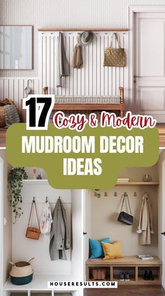 Make a great first impression with these modern mudroom entryway ideas! 🌟🧥 Discover how to blend practicality with style in your home’s entrance. These designs offer clever storage solutions while keeping your space looking fabulous. Save this pin for future inspiration! 📌❤️ Modern Mudroom Entryway, Mudroom Entryway Ideas, Modern Mudroom, Modern Farmhouse Mudroom, Farmhouse Mudroom, Mudroom Closet, Mirror Decor Ideas, Be More Organized, Future Inspiration