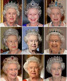 many different pictures of queen elizabeth