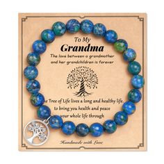 PRICES MAY VARY. [ Grandma Bracelet ] - Grandma always cares for us in every way, we can also convey our love to her. The tree of life bracelet means good health, which can bless grandma with your thoughts, bring her peace, and send your sincere love to her [ Meaningful Grandmother Gift ] - You can give this bracelet as a meaningful gift to your grandma, when she wears this bracelet, she will remind of your love, perfect as great grandma gifts, first time grandma gifts, new grandma gifts [ Size Spiritual Beaded Bracelets For Mother's Day Gift, Spiritual 8mm Beads Jewelry For Birthday Gift, Spiritual Jewelry With 8mm Beads For Birthday Gift, Inspirational Round Beads Bracelet As A Gift, Inspirational Bracelets With Round Beads For Gifts, Spiritual Charm Bracelet With 8mm Beads As A Gift, Inspirational Round Beaded Bracelets For Gifts, Inspirational Round Beads Jewelry Gift, Inspirational Stretch Bracelet With Round Beads As Gift