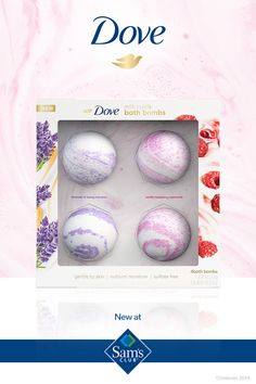 Pamper your skin with Dove Milk Swirls Bath Bombs, new at Sam’s Club. Each club pack includes two Lavender & Honey Macaron and two Vanilla Raspberry bombs. They’re gentle and sulfate-free for the perfect bath time treat. Beach Body Challenge, French Apothecary, Hard Candy Makeup, Lavender Honey, Wax Carving, Feminine Hygiene, Sam's Club, Beautiful Gif, Body Love