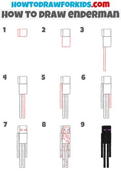 how to draw an enderman