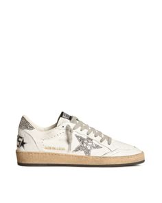 Golden Goose Women's Ball Star Low Top Lace Up Sneakers Silver Golden Goose, Golden Goose Ball Star, Golden Goose Outfit, Cowgirl Boots Outfit, Nike Air Max Mens, Golden Goose Sneakers, Shoe Inspo, Golden Goose Shoes, Star Shoes