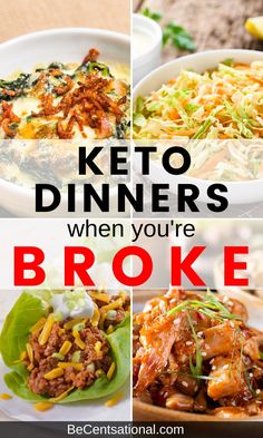 These frugal fast and easy keto dinners are a great healthy step towards improving your health and help you lose weight fast. They are budget friendly too. keto recipes for a meal prep lunch. These easy keto lunch ideas are great to take to work on the ketogenic diet. The healthy meal prep ideas are low carb, gluten free, and some are paleo and vegetarian too. #ketogenicdiet #ketodinners #ketomeals Low Carb On A Budget Meals, Easy Simple Keto Meal Plan, Cheap Lazy Keto Meals, Cheap Dinners For A Family Low Carb, Easy Simple Keto Recipes, Easy Low Carb Dinners For 2, Cheap Easy Low Carb Meals, Easy Low Carb High Protein Dinner, Cheap Keto Meals For Family