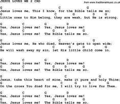 the jesus loves me guitar chords