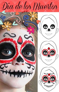 Diy Karneval, Halloween Make-up Looks, Halloweenský Makeup, Diy Carnival, Carnival Makeup, Pixar Films, Diy Halloween Costumes For Kids, Disney Pixar Movies