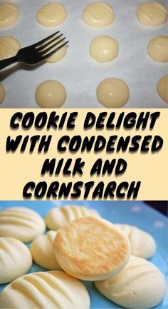 Cookie Delight with Condensed Milk and Cornstarch Condensed Milk Corn Starch Cookies, Simple Desserts With Sweetened Condensed Milk, Gluten Free Condensed Milk Recipes, Sweetened Condensed Milk Candy Recipes, Sweet And Condensed Milk Cookies, Cornstarch And Condensed Milk Cookies, Condensed Milk Recipes Cookies, Cheap Easy Cookies, Lemon And Condensed Milk Recipes