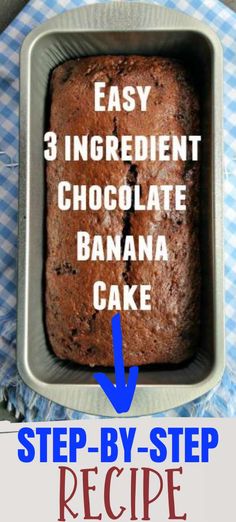 the step by step recipe for chocolate banana bread