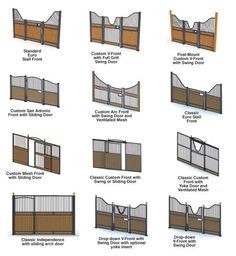 various types of fences and gates with instructions