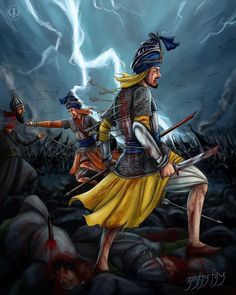 Guru Gobind Singh Ji Wallpapers Hd, Baba Deep Singh Ji Wallpaper Hd, Sikh Tattoo, Sobha Singh, Chaar Sahibzaade, Sikh Warrior